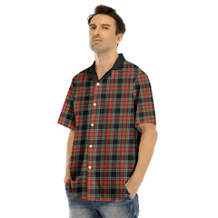 Stewart Black Tartan Plaid Hawaii Shirt