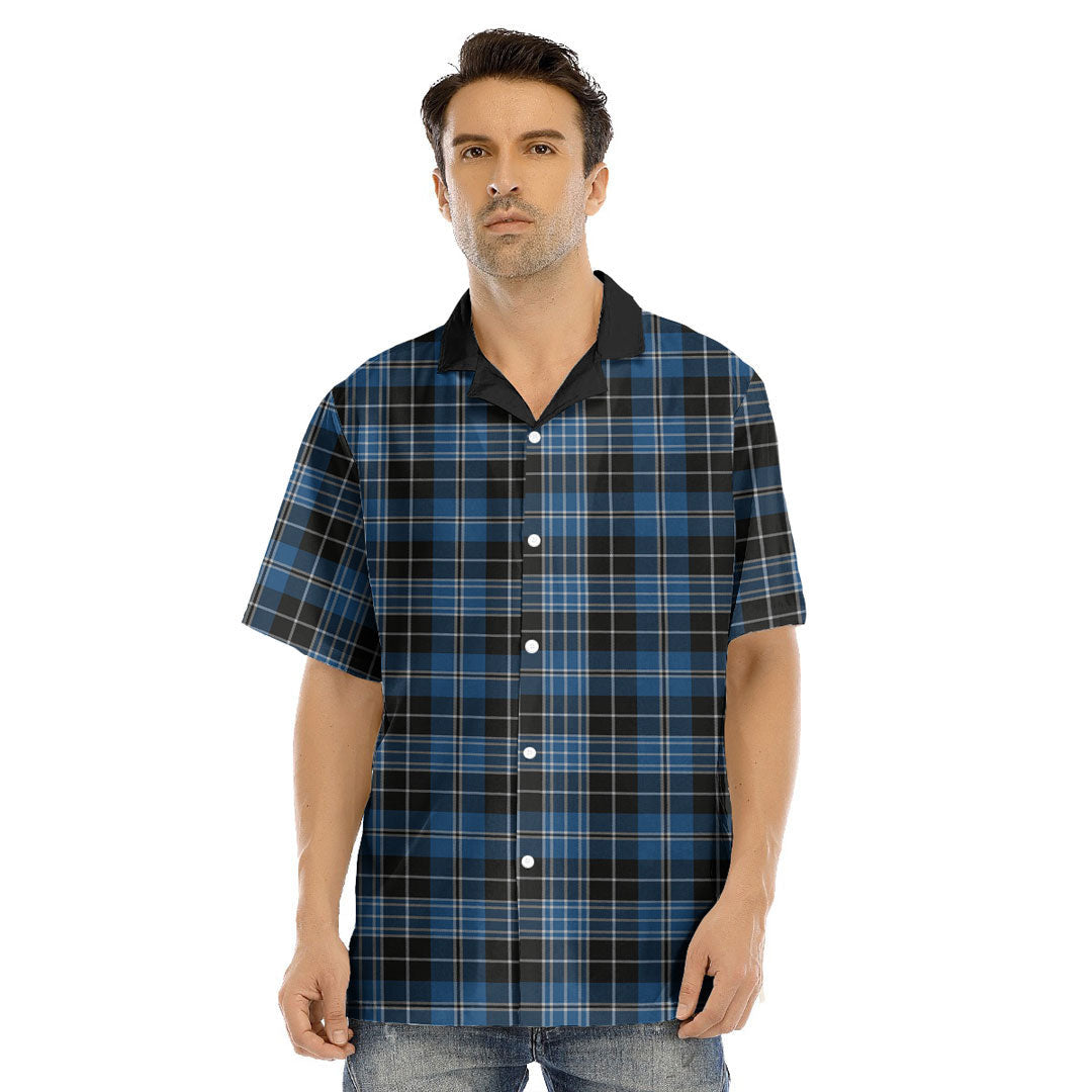 Clergy Blue Tartan Plaid Hawaii Shirt