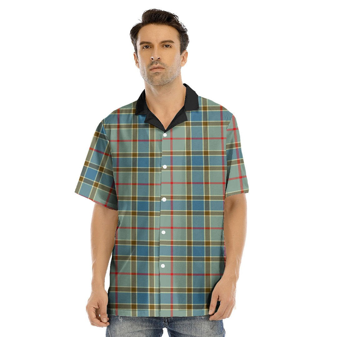 Balfour Blue Tartan Plaid Hawaii Shirt