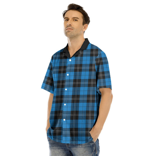 Ramsay Blue Ancient Tartan Plaid Hawaii Shirt