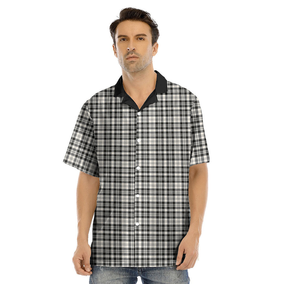 Scott Black White Ancient Tartan Plaid Hawaii Shirt