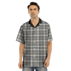 Scott Black White Ancient Tartan Plaid Hawaii Shirt