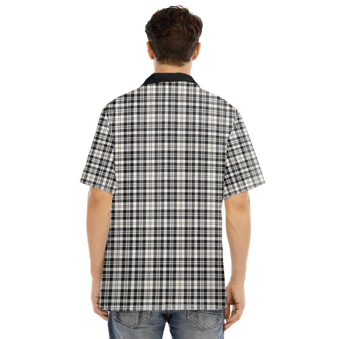Scott Black White Ancient Tartan Plaid Hawaii Shirt
