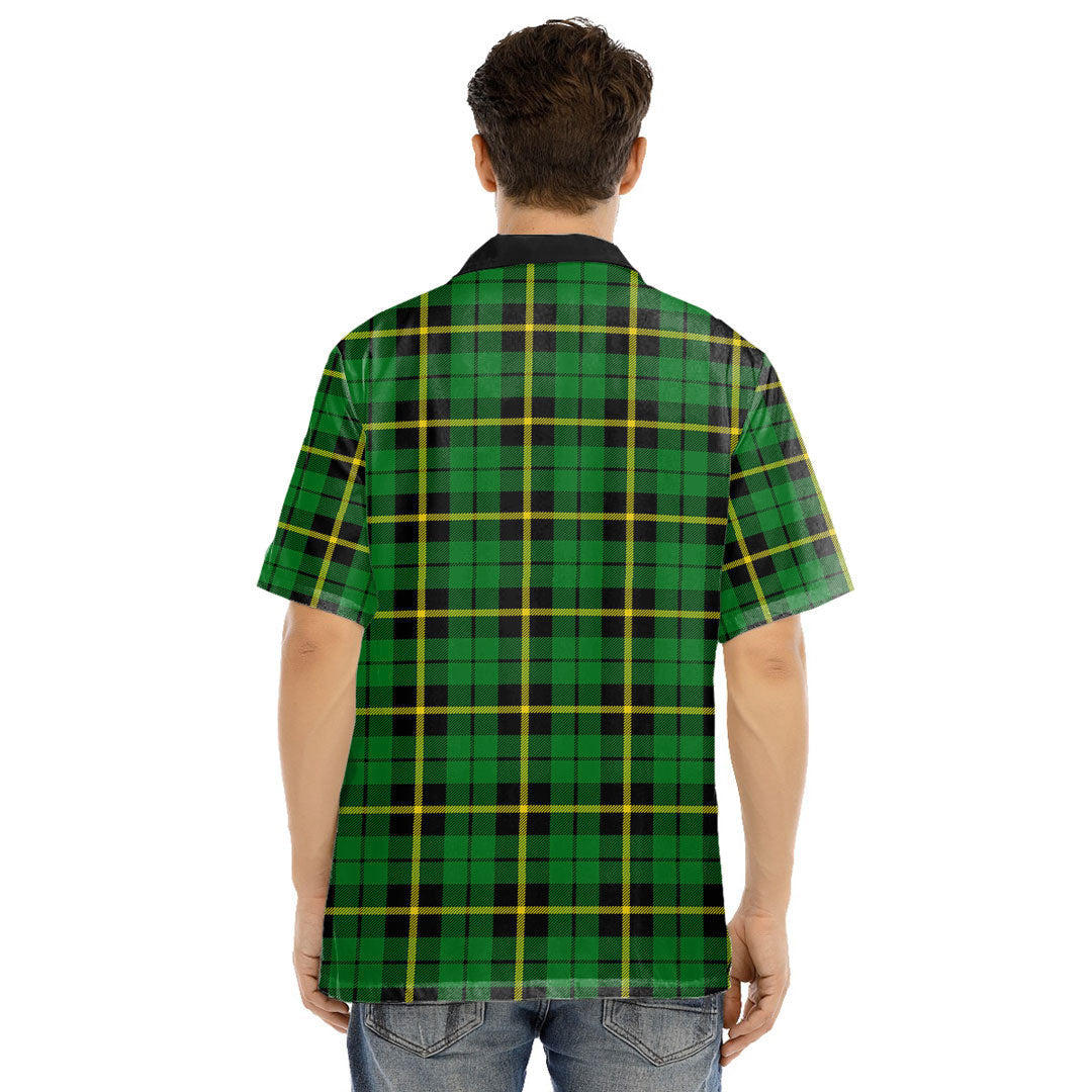 Wallace Hunting Green Tartan Plaid Hawaii Shirt