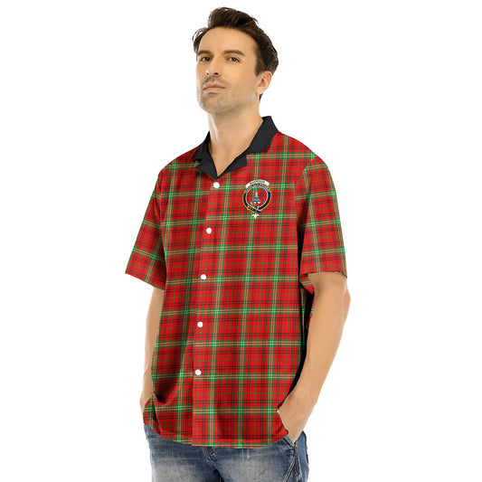 Morrison Red Modern Tartan Crest Hawaii Shirt