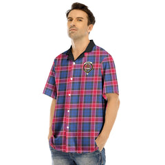 Graham of Menteith Red Tartan Crest Hawaii Shirt