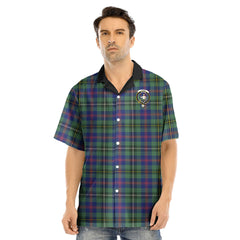 Wood Modern Tartan Crest Hawaii Shirt
