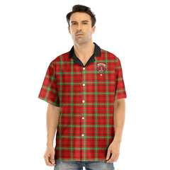 Morrison Red Modern Tartan Crest Hawaii Shirt
