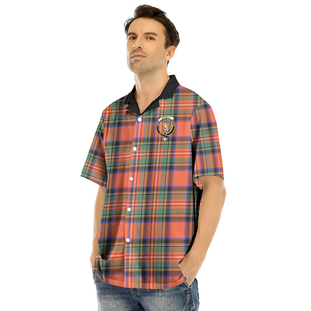 Stewart Royal Ancient Tartan Crest Hawaii Shirt