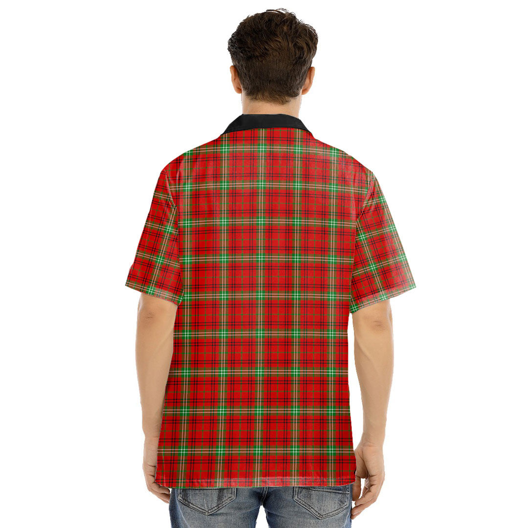 Morrison Red Modern Tartan Crest Hawaii Shirt