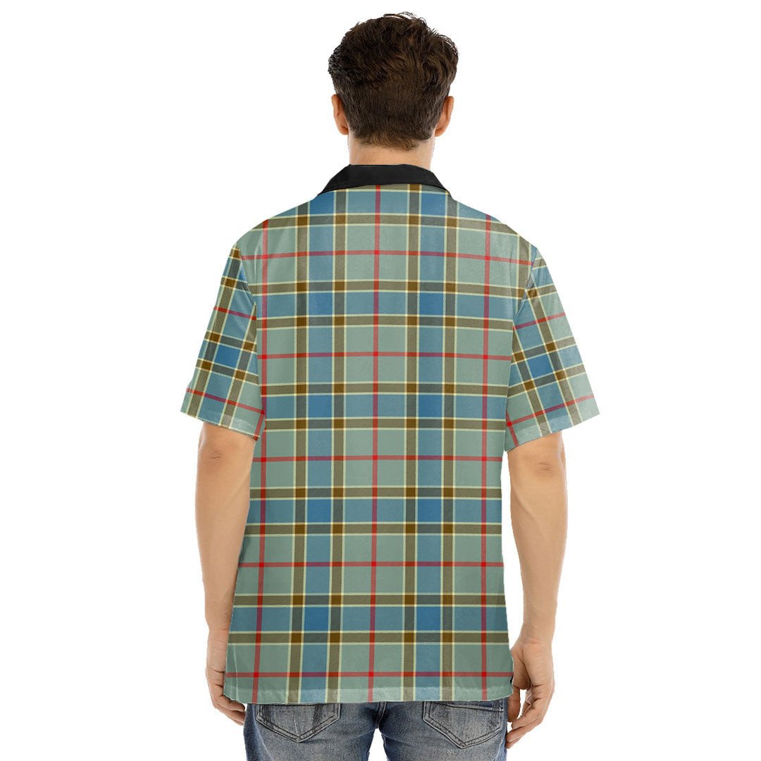 Balfour Blue Tartan Crest Hawaii Shirt