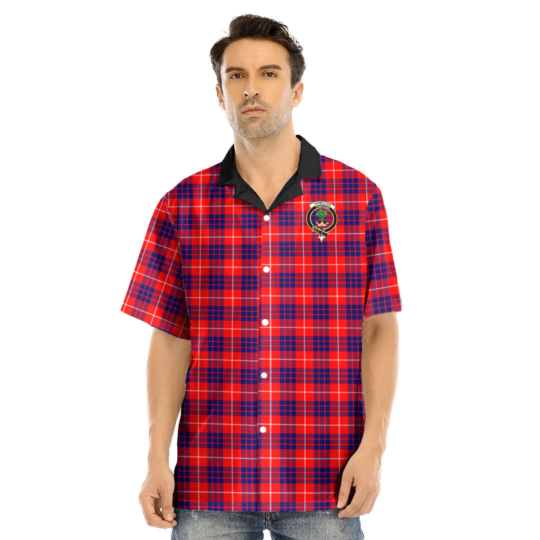 Hamilton Modern Tartan Crest Hawaii Shirt