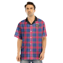 Graham of Menteith Red Tartan Crest Hawaii Shirt