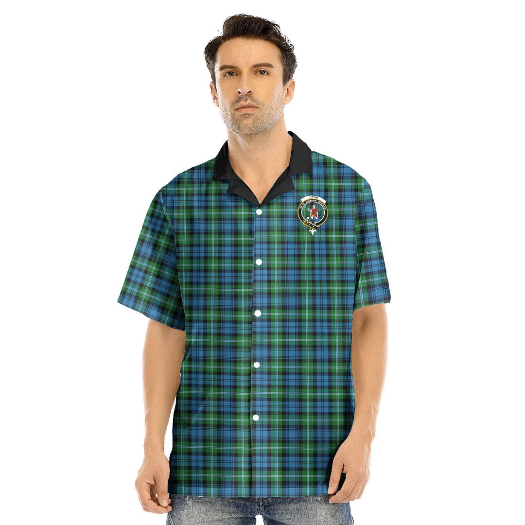 Lyon Clan Tartan Crest Hawaii Shirt