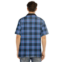 MacKay Blue Tartan Crest Hawaii Shirt