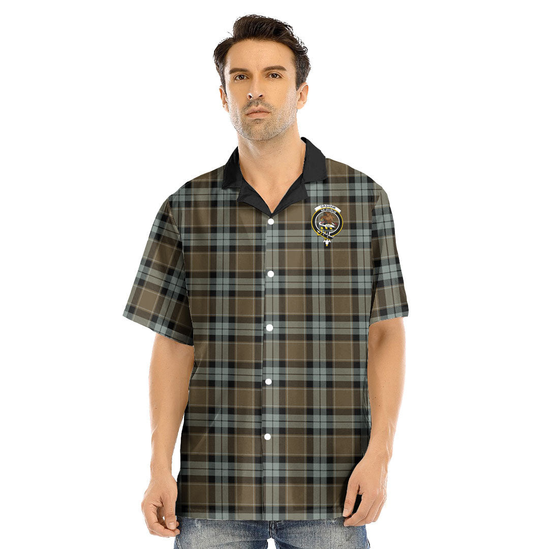 Graham of Menteith Weathered Tartan Crest Hawaii Shirt