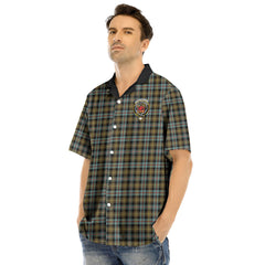 Farquharson Weathered Tartan Crest Hawaii Shirt