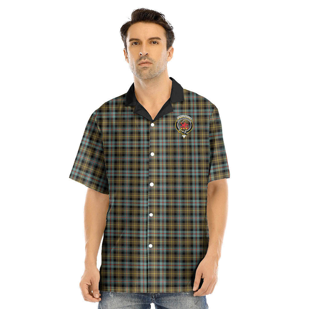 Farquharson Weathered Tartan Crest Hawaii Shirt