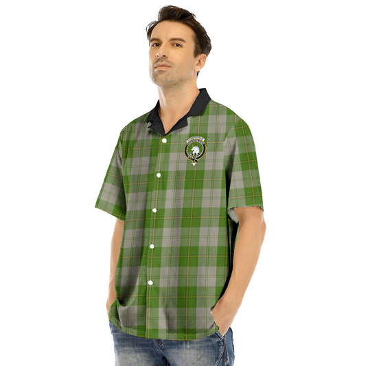 Cunningham Dress Green Dancers Tartan Crest Hawaii Shirt