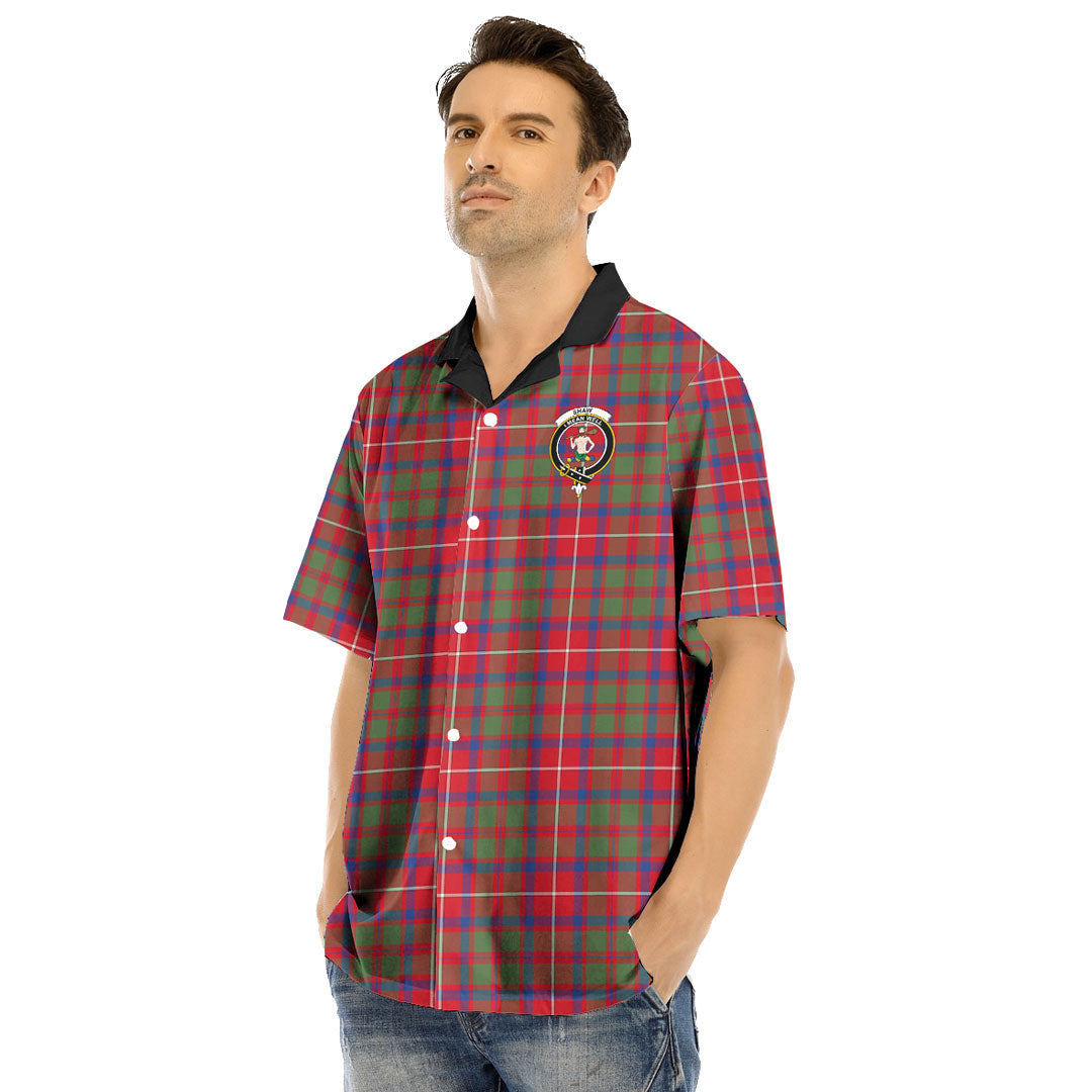 Shaw Red Modern Tartan Crest Hawaii Shirt