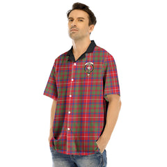 Shaw Red Modern Tartan Crest Hawaii Shirt