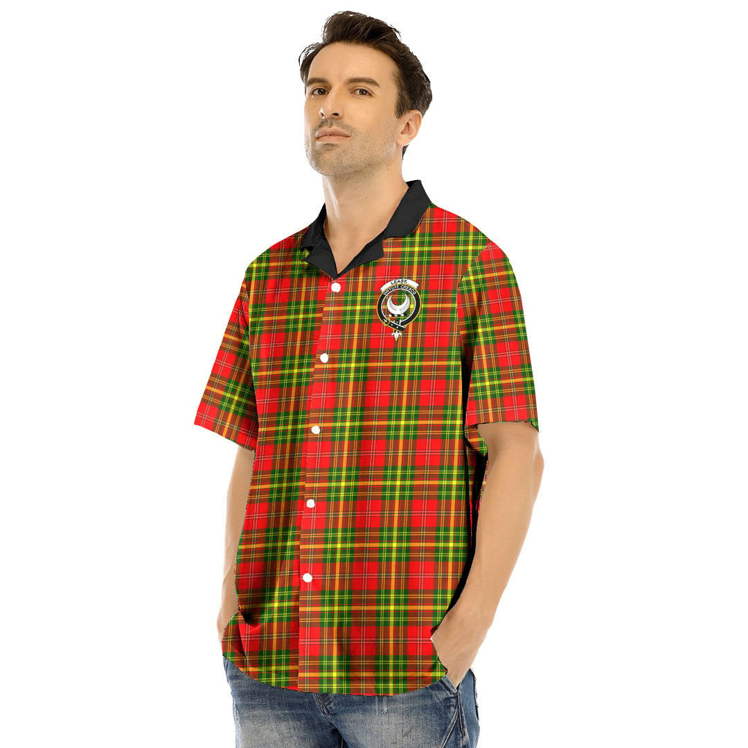 Leask Tartan Crest Hawaii Shirt