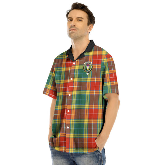 Buchanan Old Sett Tartan Crest Hawaii Shirt