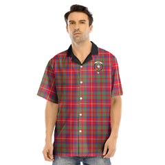 Shaw Red Modern Tartan Crest Hawaii Shirt