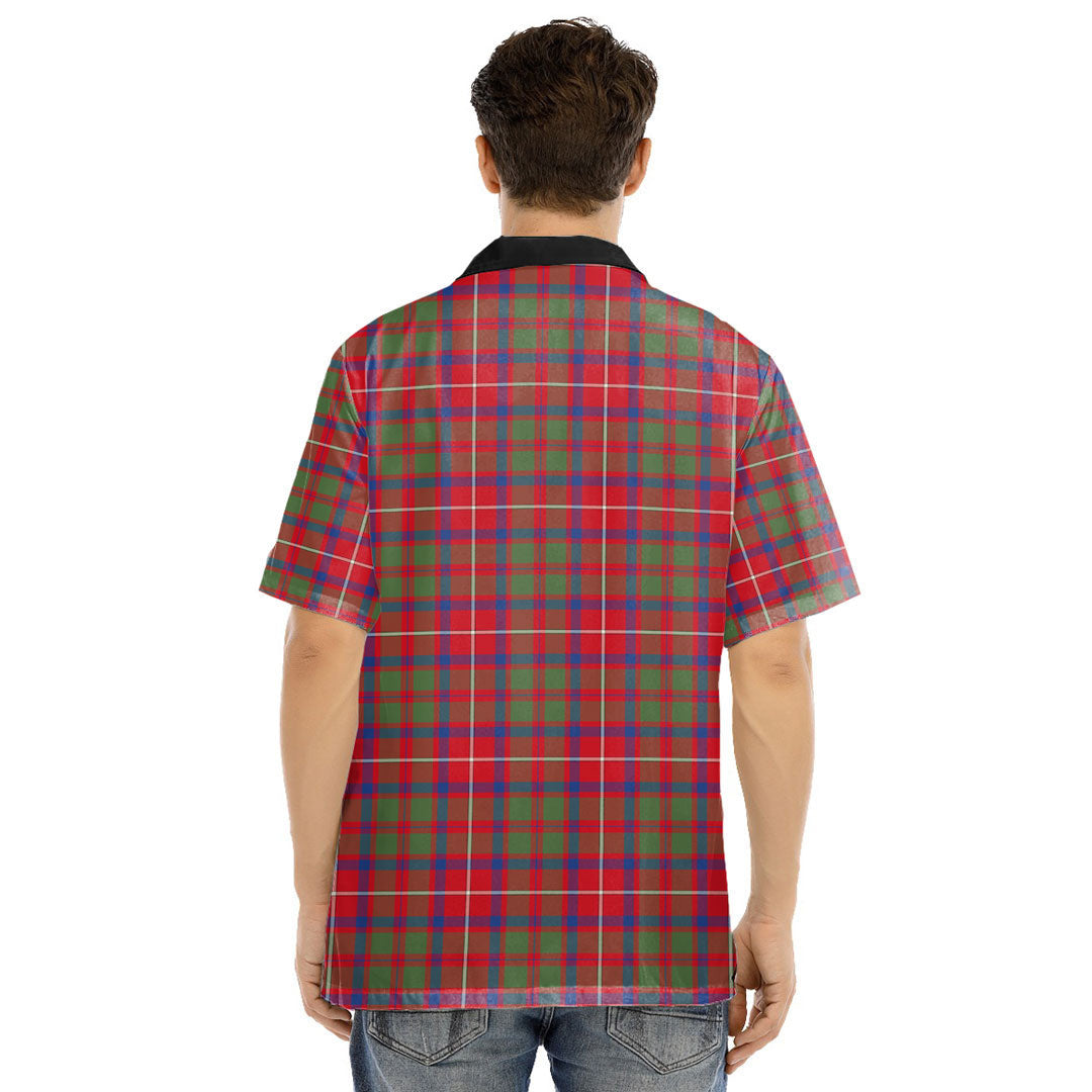 Shaw Red Modern Tartan Crest Hawaii Shirt