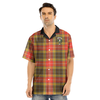 Buchanan Old Set Weathered Tartan Crest Hawaii Shirt