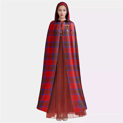 Leslie Modern Tartan Crest Hooded Cloak