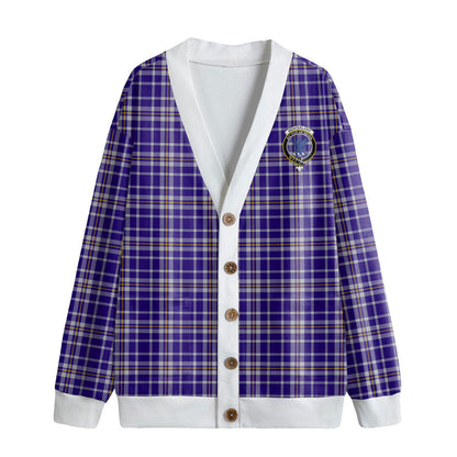 Ochterlony Tartan Crest Knitted Fleece Cardigan