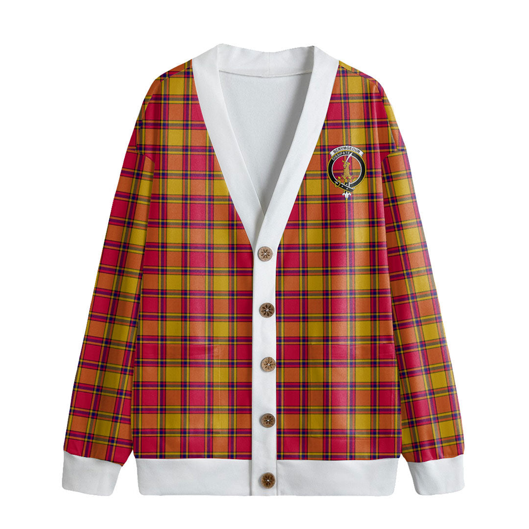 Scrymgeour Tartan Crest Knitted Fleece Cardigan