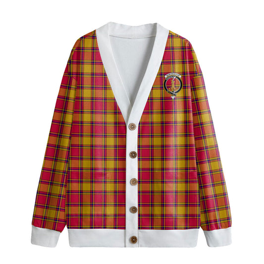 Scrymgeour Tartan Crest Knitted Fleece Cardigan