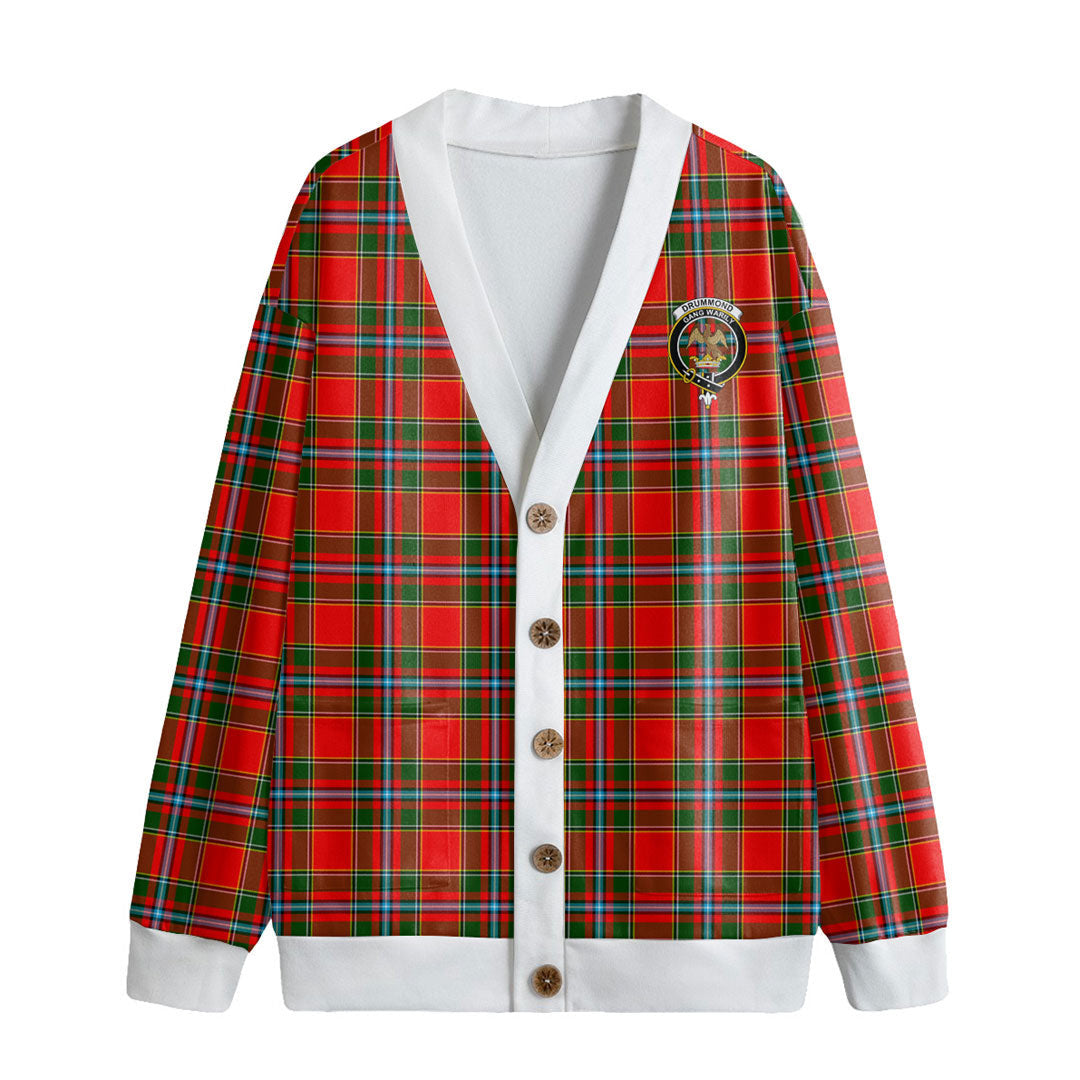 Drummond of Perth Tartan Crest Knitted Fleece Cardigan