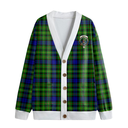 Rollo Modern Tartan Crest Knitted Fleece Cardigan