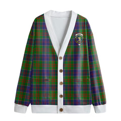 Stewart of Appin Hunting Modern Tartan Crest Knitted Fleece Cardigan