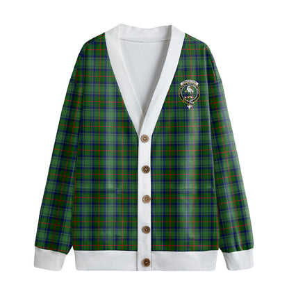 Cranstoun Tartan Crest Knitted Fleece Cardigan