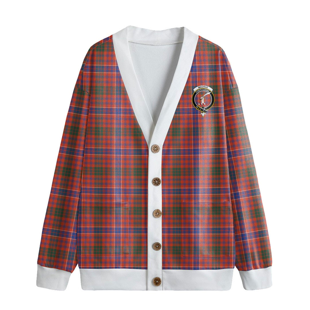 MacRae Ancient Tartan Crest Knitted Fleece Cardigan