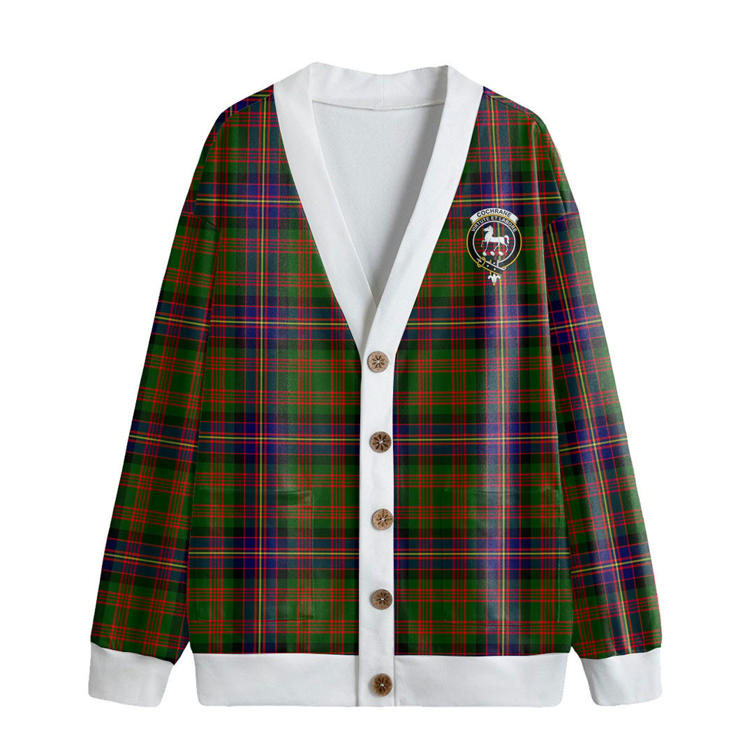 Cochrane Modern Tartan Crest Knitted Fleece Cardigan