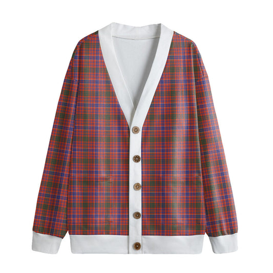 MacRae Ancient Tartan Plaid Knitted Fleece Cardigan