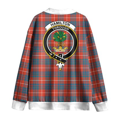 Hamilton Ancient Tartan Crest Knitted Fleece Cardigan