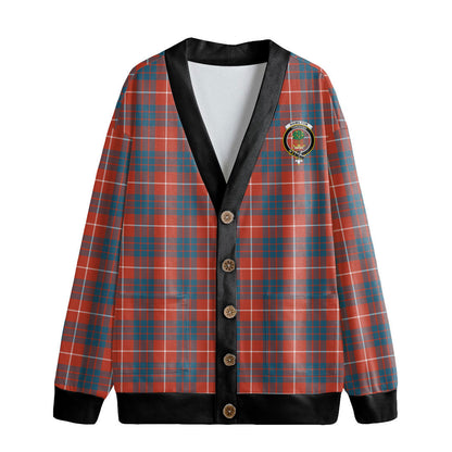 Hamilton Ancient Tartan Crest Knitted Fleece Cardigan