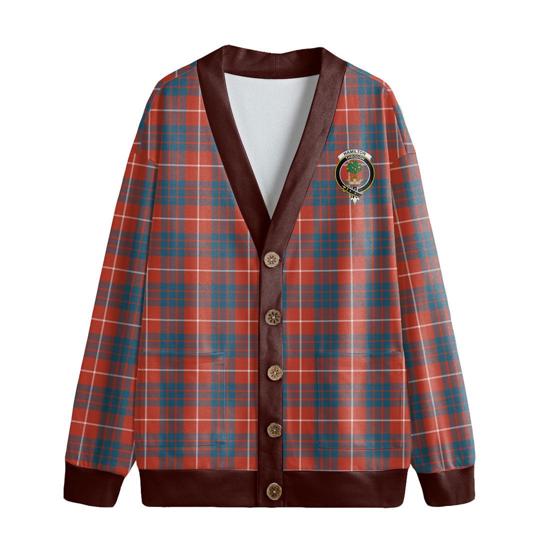 Hamilton Ancient Tartan Crest Knitted Fleece Cardigan