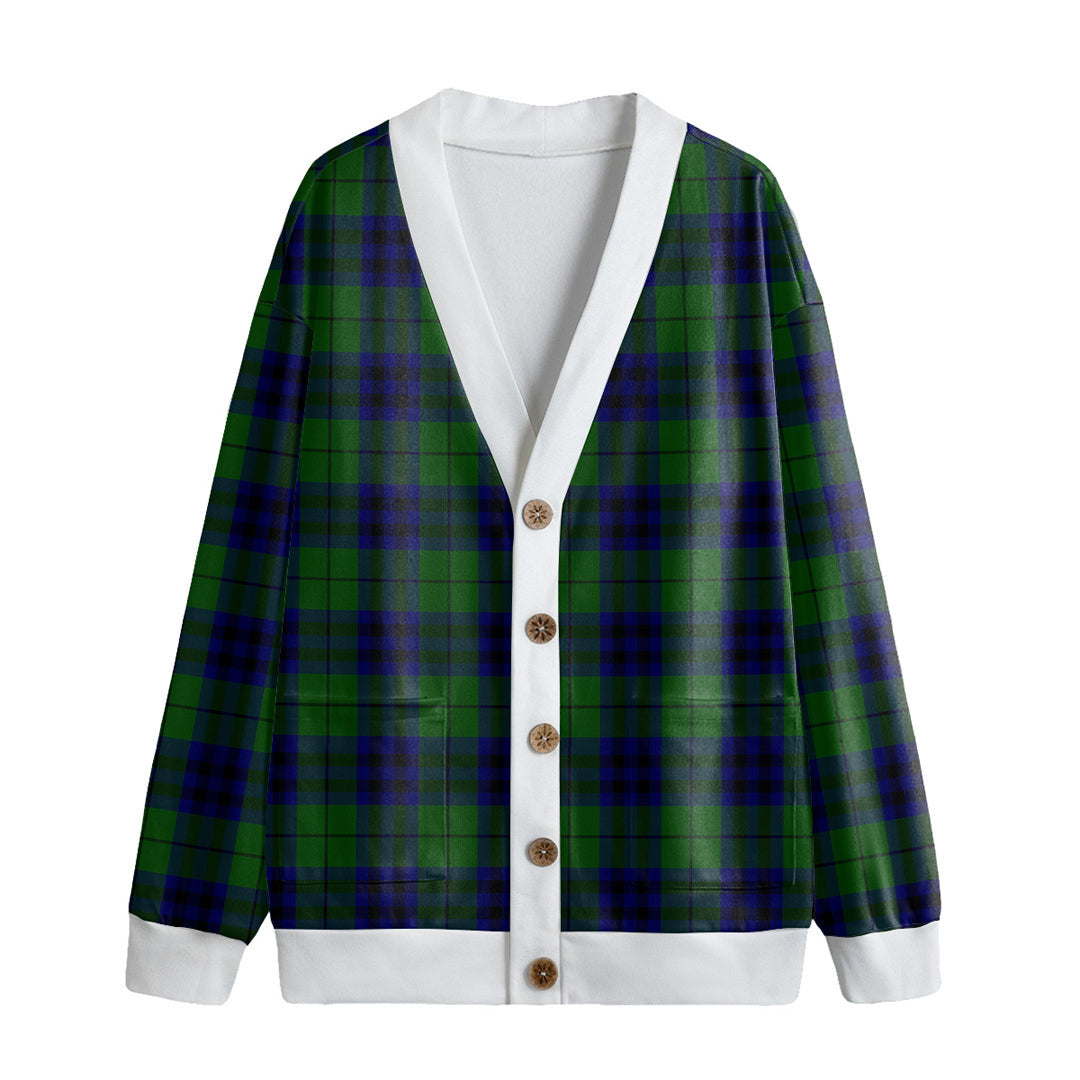 Keith Modern Tartan Plaid Knitted Fleece Cardigan