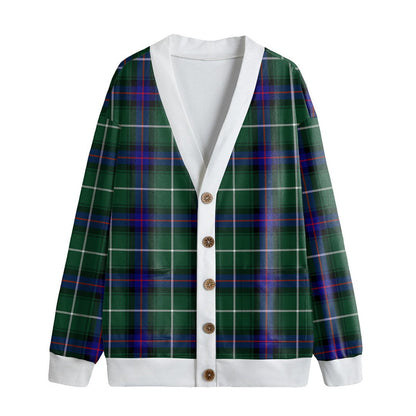 MacDonald of the Isles Hunting Modern Tartan Plaid Knitted Fleece Cardigan