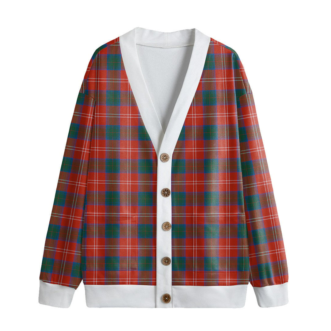 Chisholm Ancient Tartan Plaid Knitted Fleece Cardigan