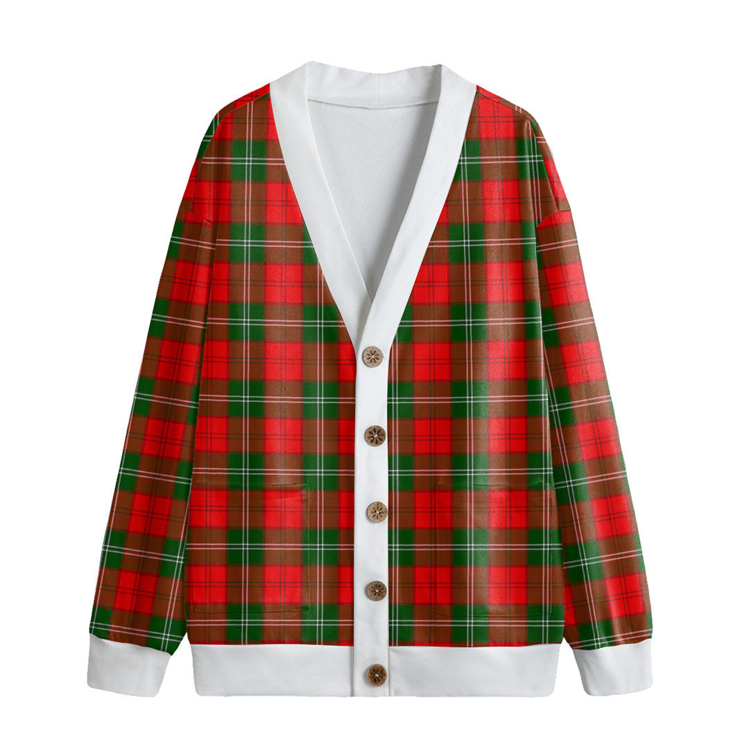 Lennox Modern Tartan Plaid Knitted Fleece Cardigan