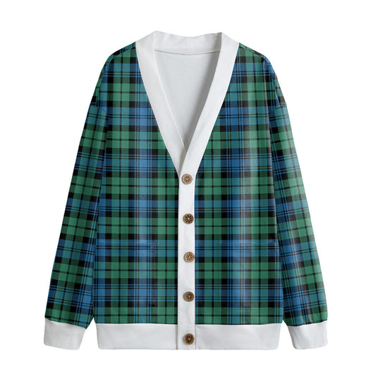 Campbell Ancient 01 Tartan Plaid Knitted Fleece Cardigan