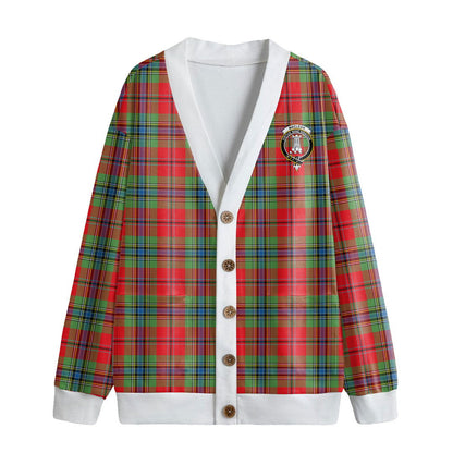 MacLean of Duart Modern Tartan Crest Knitted Fleece Cardigan